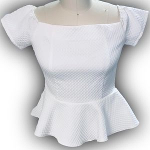 white peplum top